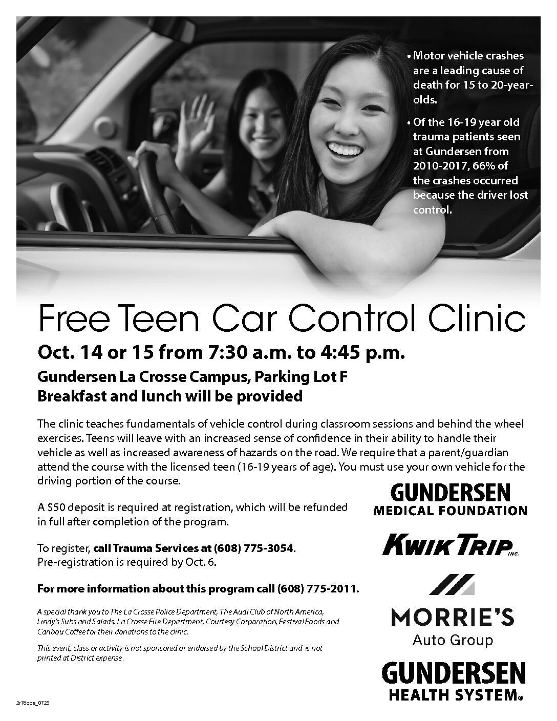 Free Teen Car Control Clinic