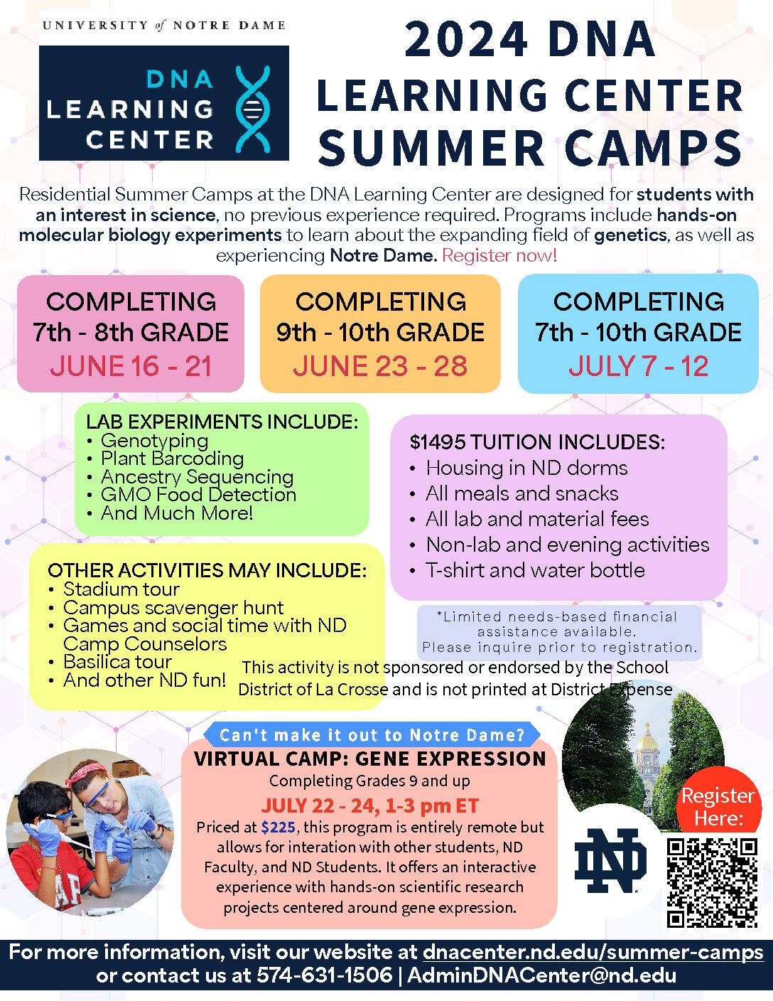 University of Notre Dame – Summer Camp